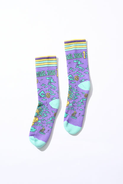 Socks [Purple x Turquoise]