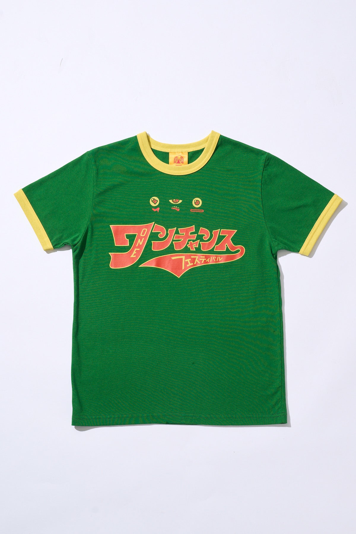 1CF26 KIDS RINGER TEE [Green×Yellow]