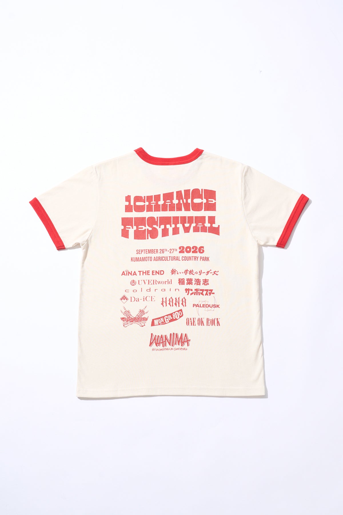 1CF26 KIDS RINGER TEE [White x Red]