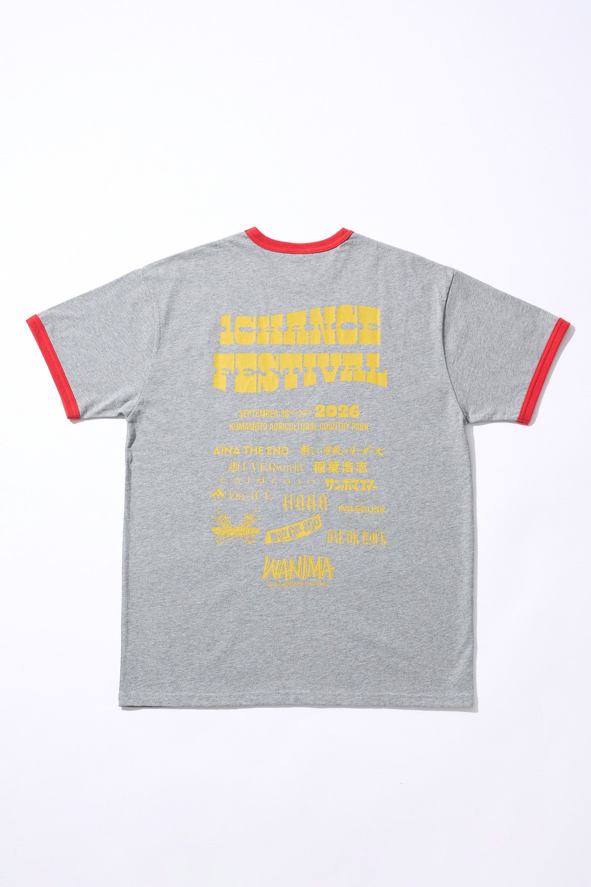 1CF26 RINGER TEE [Gray × Red]