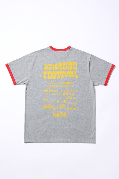 1CF26 RINGER TEE [Gray × Red]