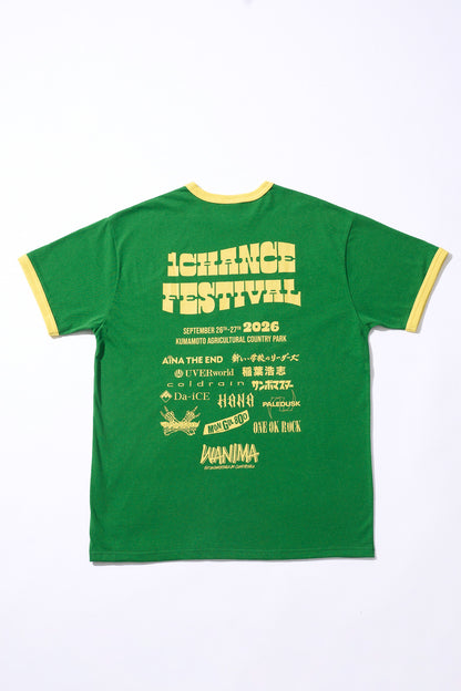 1CF26 RINGER TEE [Green x Yellow]