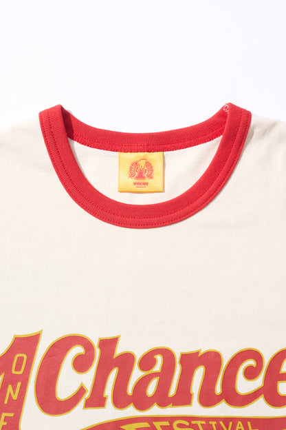 1CF26 RINGER TEE [White × Red]