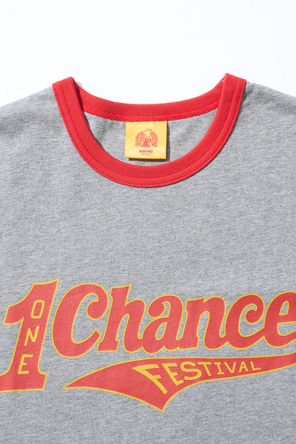 1CF26 RINGER TEE [Gray × Red]