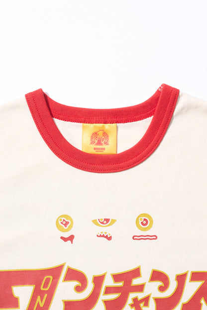 1CF26 KIDS RINGER TEE [White x Red]