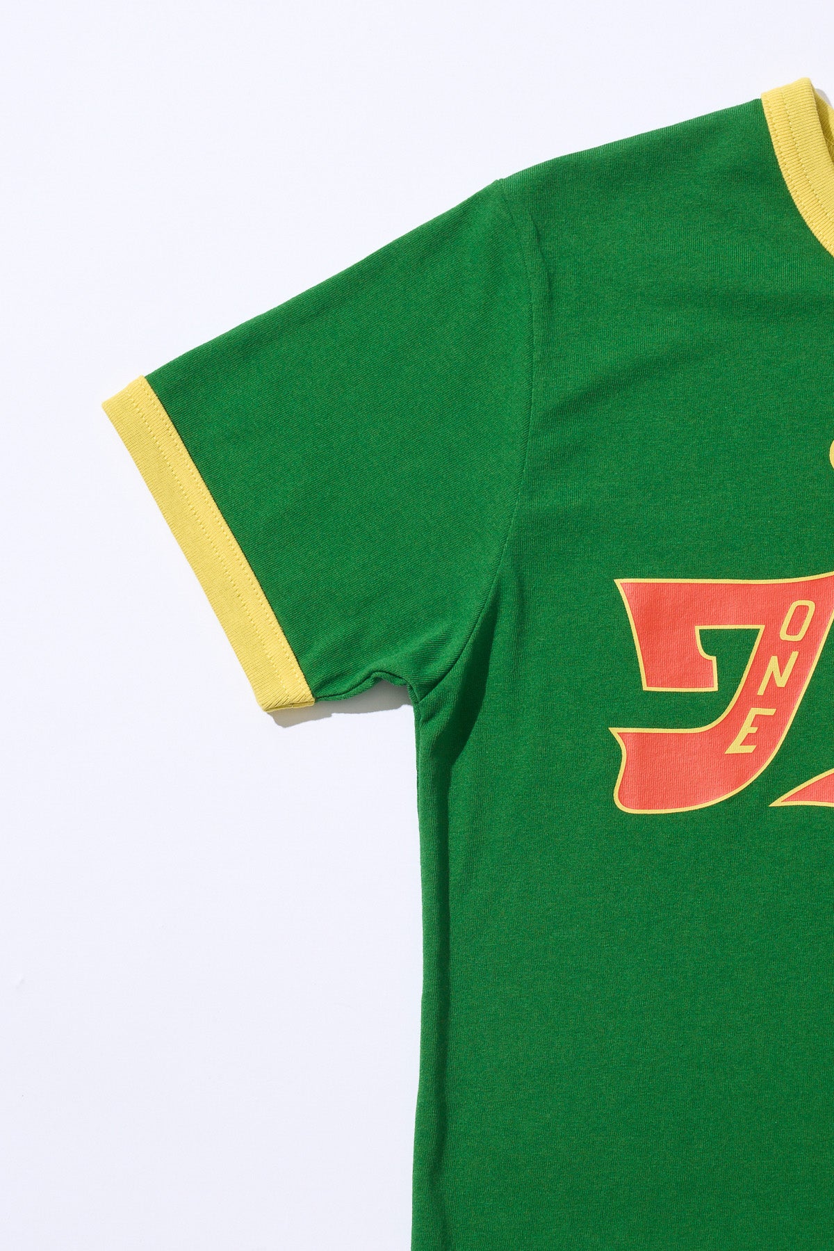 1CF26 KIDS RINGER TEE [Green×Yellow]