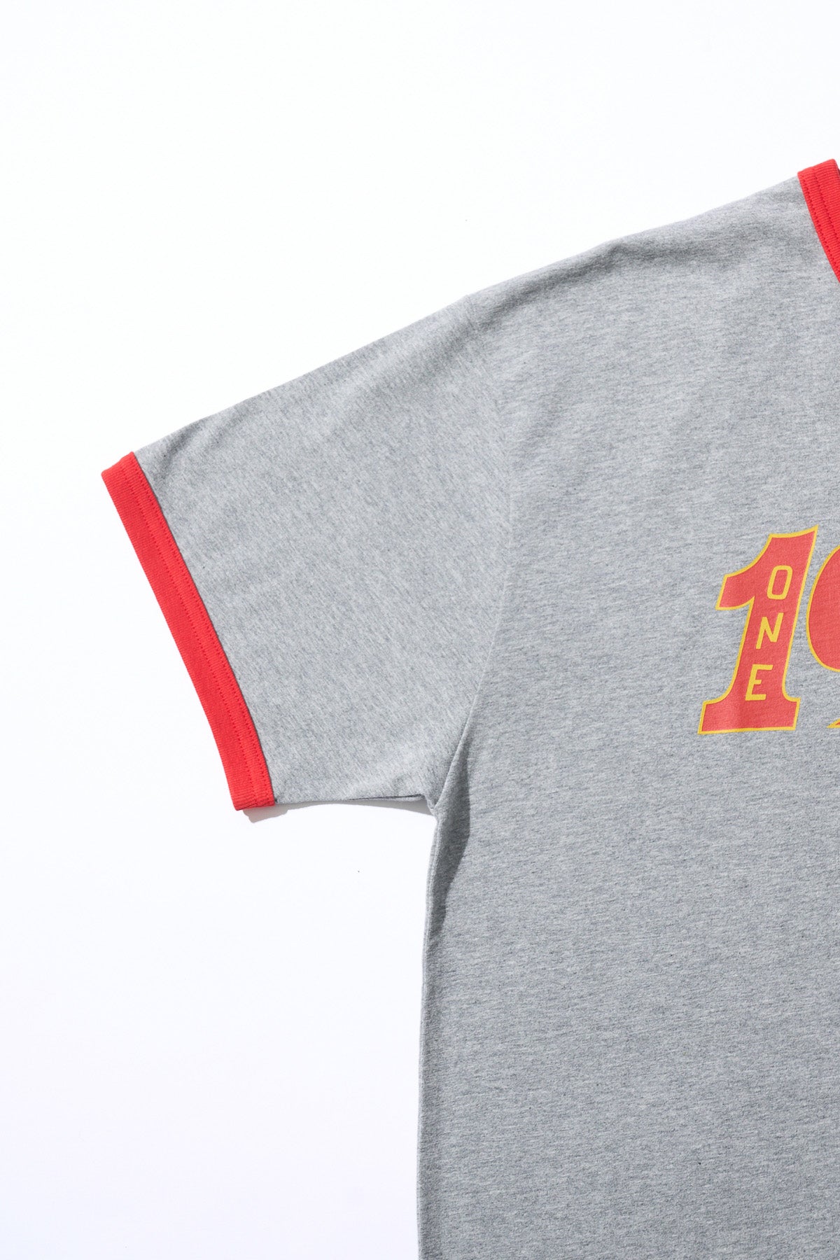 1CF26 RINGER TEE [Gray × Red]