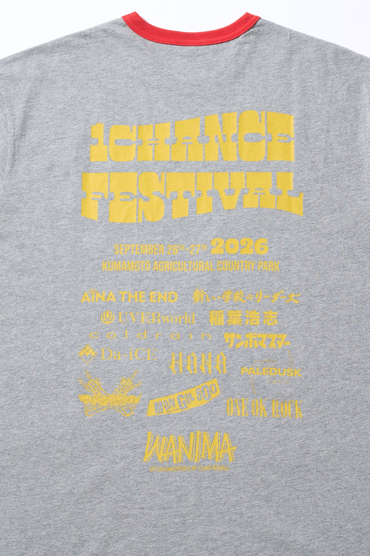 1CF26 RINGER TEE [Gray × Red]