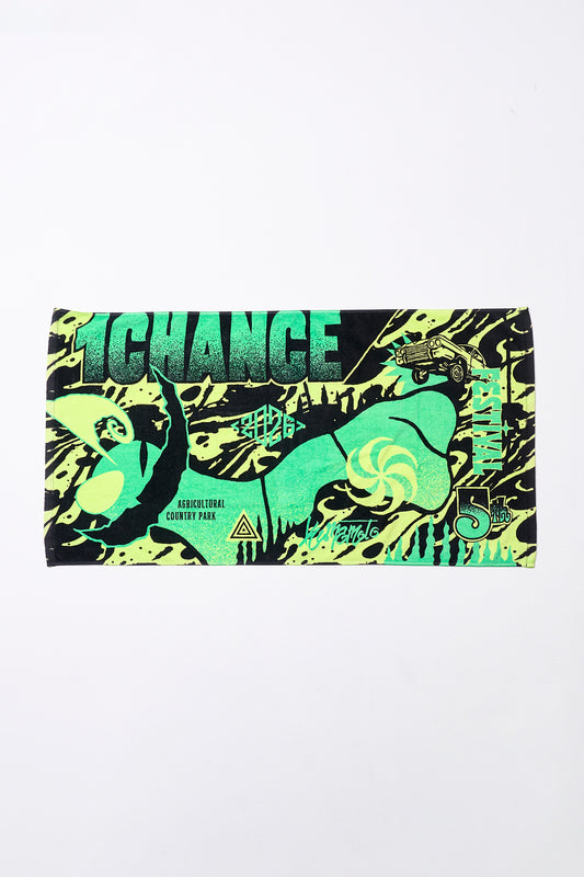 BATH TOWEL [YELLOW × GREEN LOGO]