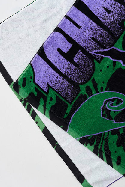 BATH TOWEL [GREEN × PURPLE LOGO]