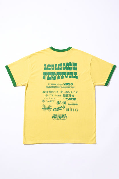 1CF26 RINGER TEE [Yellow × Green]
